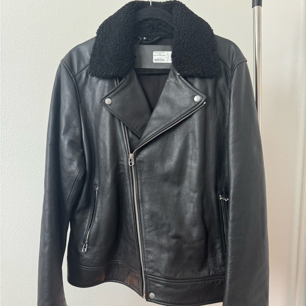 New with Tags rag & bone Black Buzz leather moto jacket